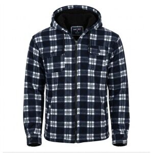 Outerwear Brand Men's Sherpa Lined Flannel Zip Up Jacket. Size M